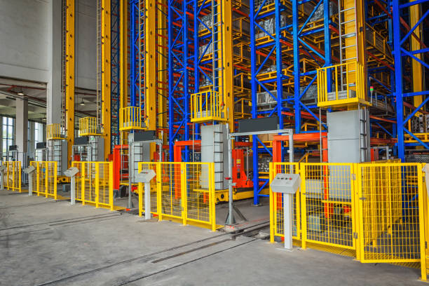 Automated warehouse racking and material-handling equipment